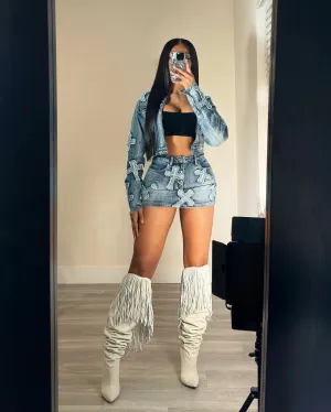 “Cross me” Denim skirt