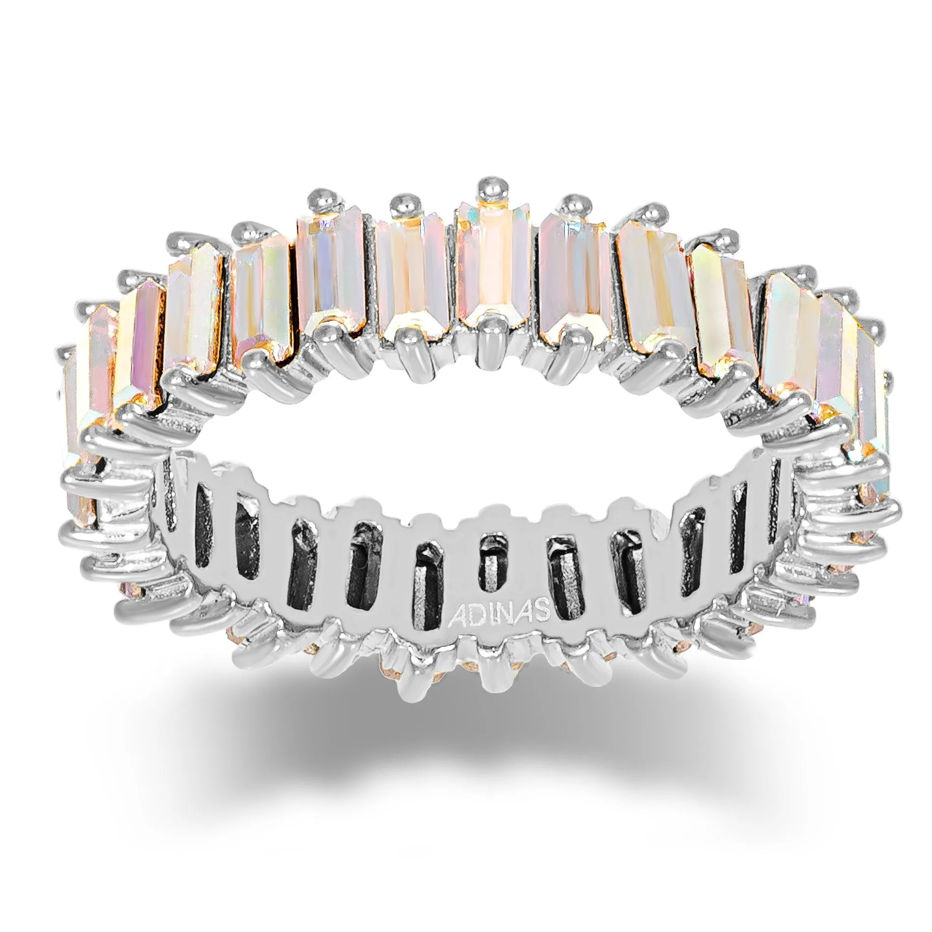 Crystal Iridescent Eternity Band