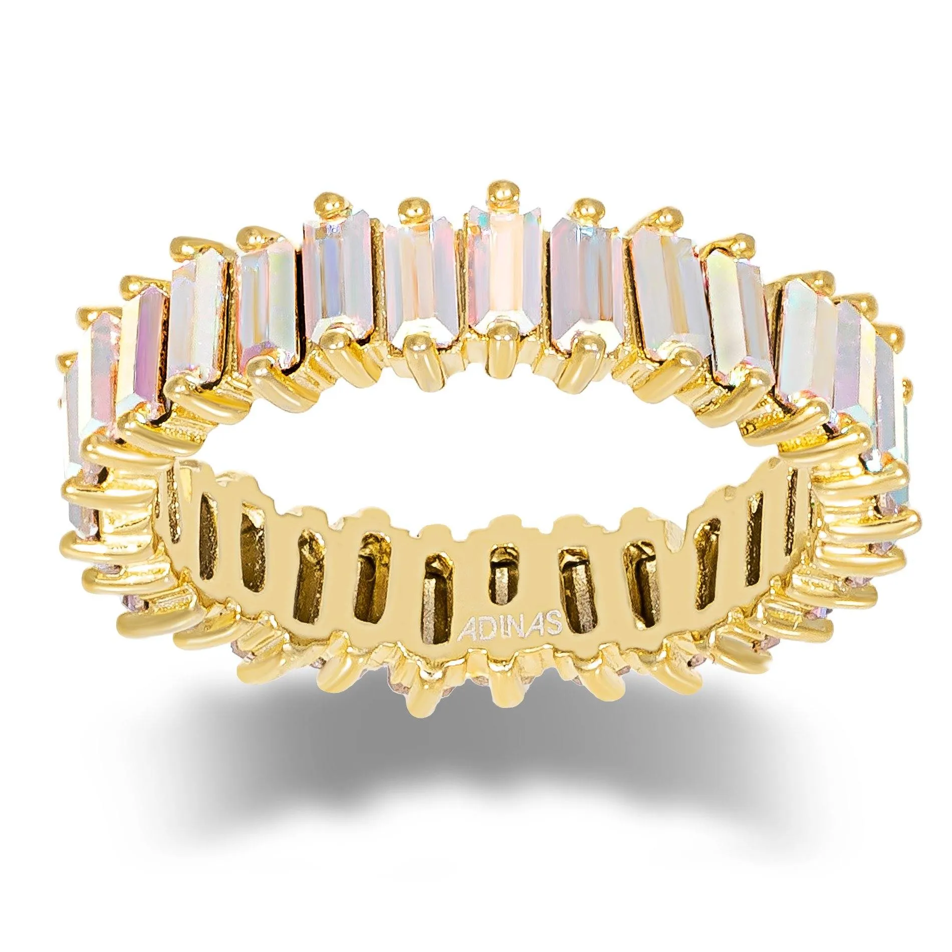 Crystal Iridescent Eternity Band