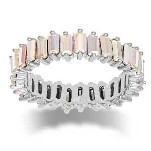 Crystal Iridescent Eternity Band