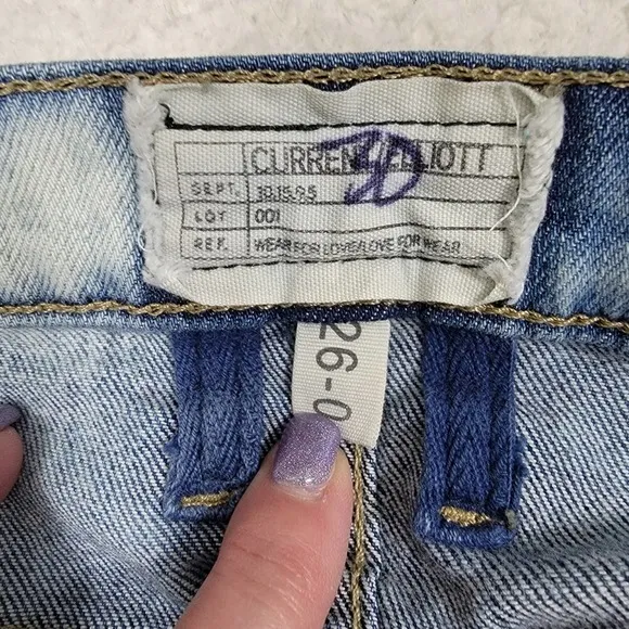 Current/Elliott Ocean Spray The Bermuda Short Raw Edges Size 26
