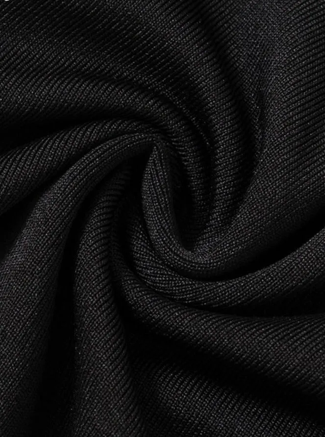 Cut Out Black Long Sleeve One Piece Jumpsuit