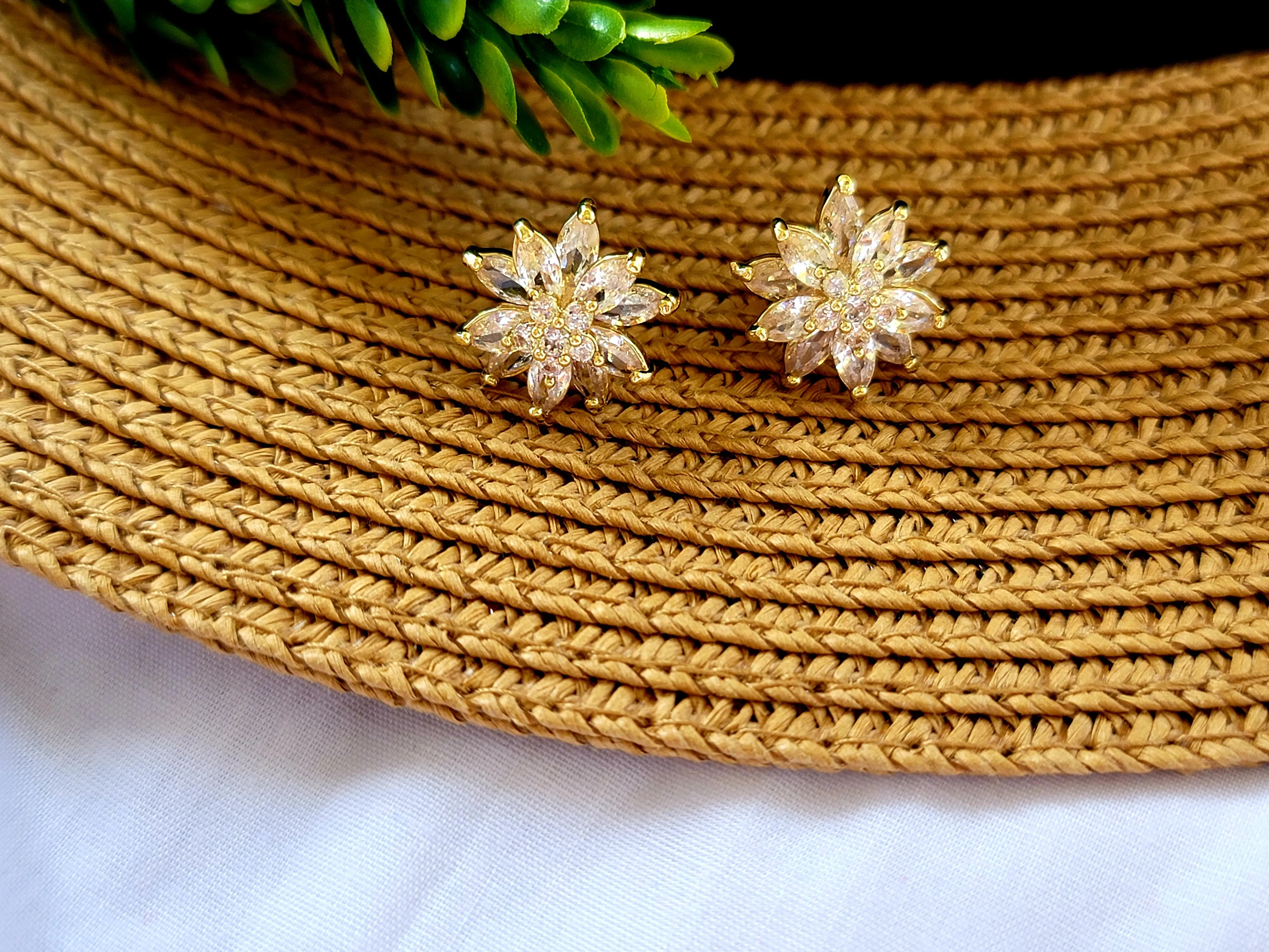 Dahlia Zircon Studs