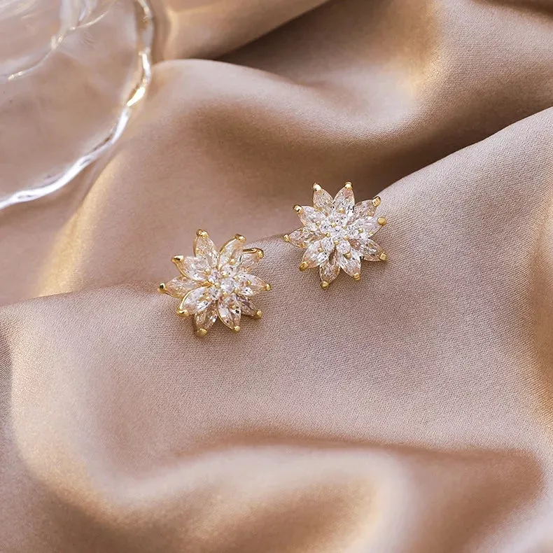 Dahlia Zircon Studs