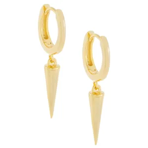Dangling Spike Huggie Earring