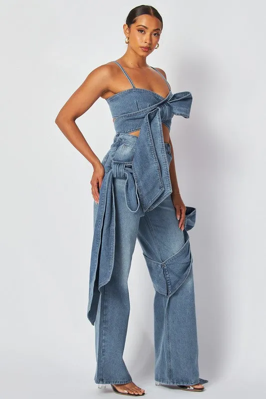 Dayla 2pc Tie Denim Set
