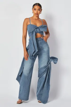 Dayla 2pc Tie Denim Set