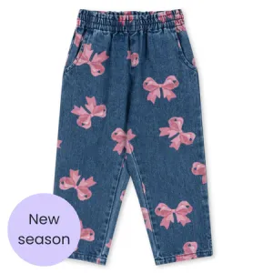 Denim Bow Trousers
