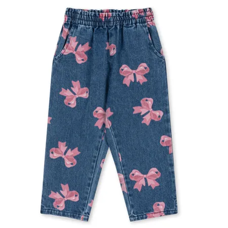 Denim Bow Trousers