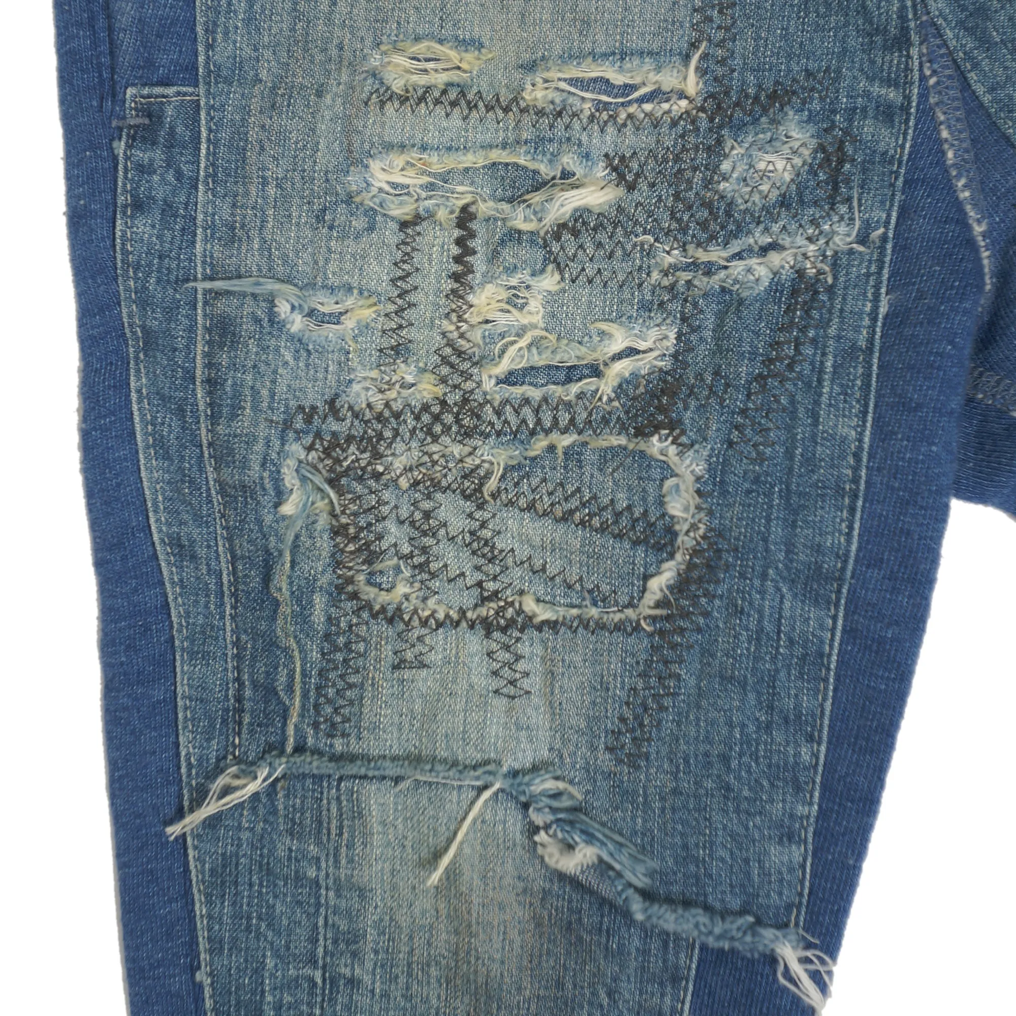 DENIM DUNGAREE LONG PANTS