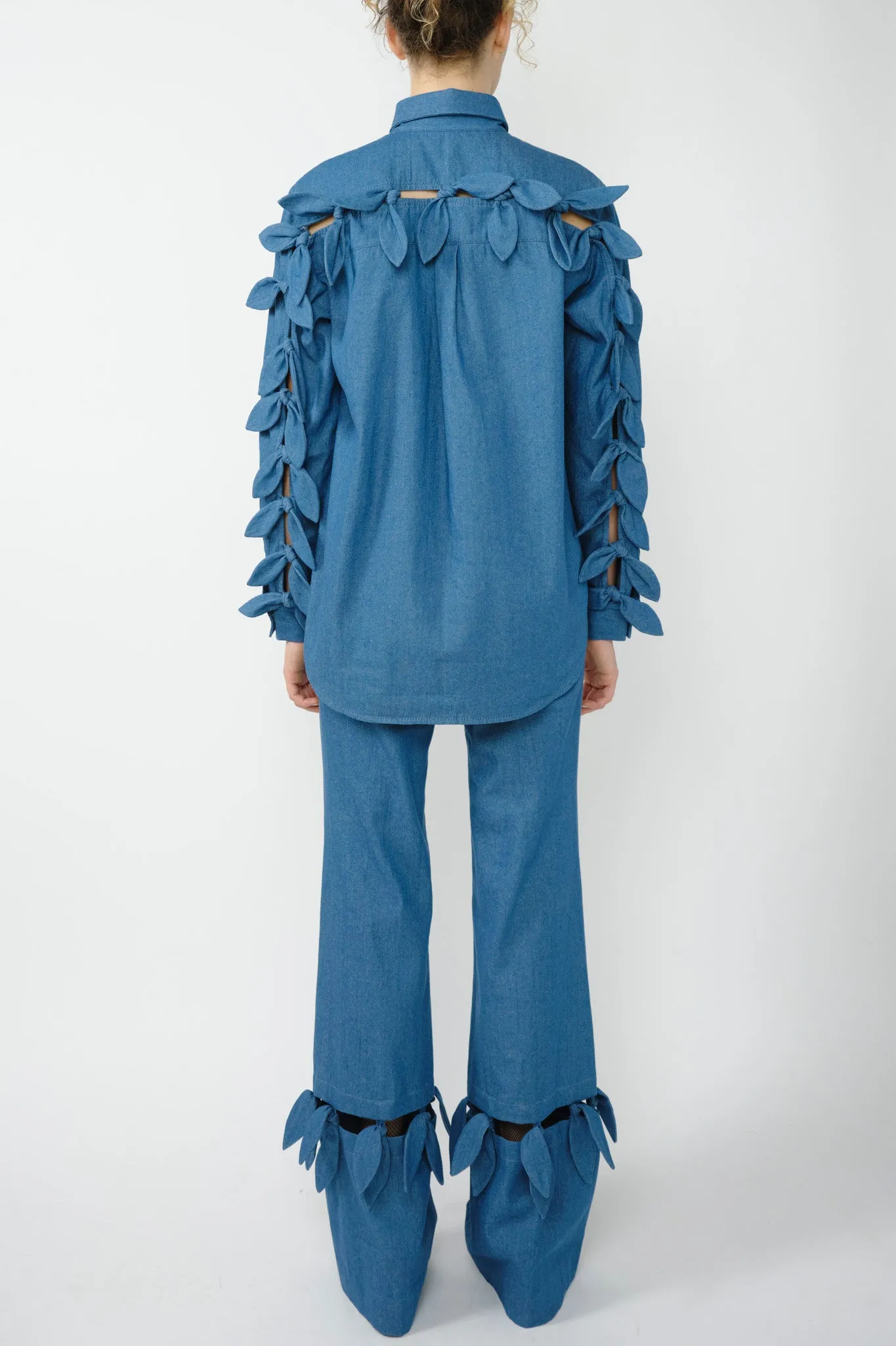 Denim Tie Pants
