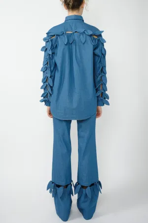 Denim Tie Pants