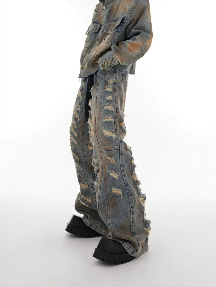 Destroyed Denim Jacket