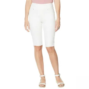 DG2 by Diane Gilman Women's Stretch Denim Pull On Bermuda Shorts