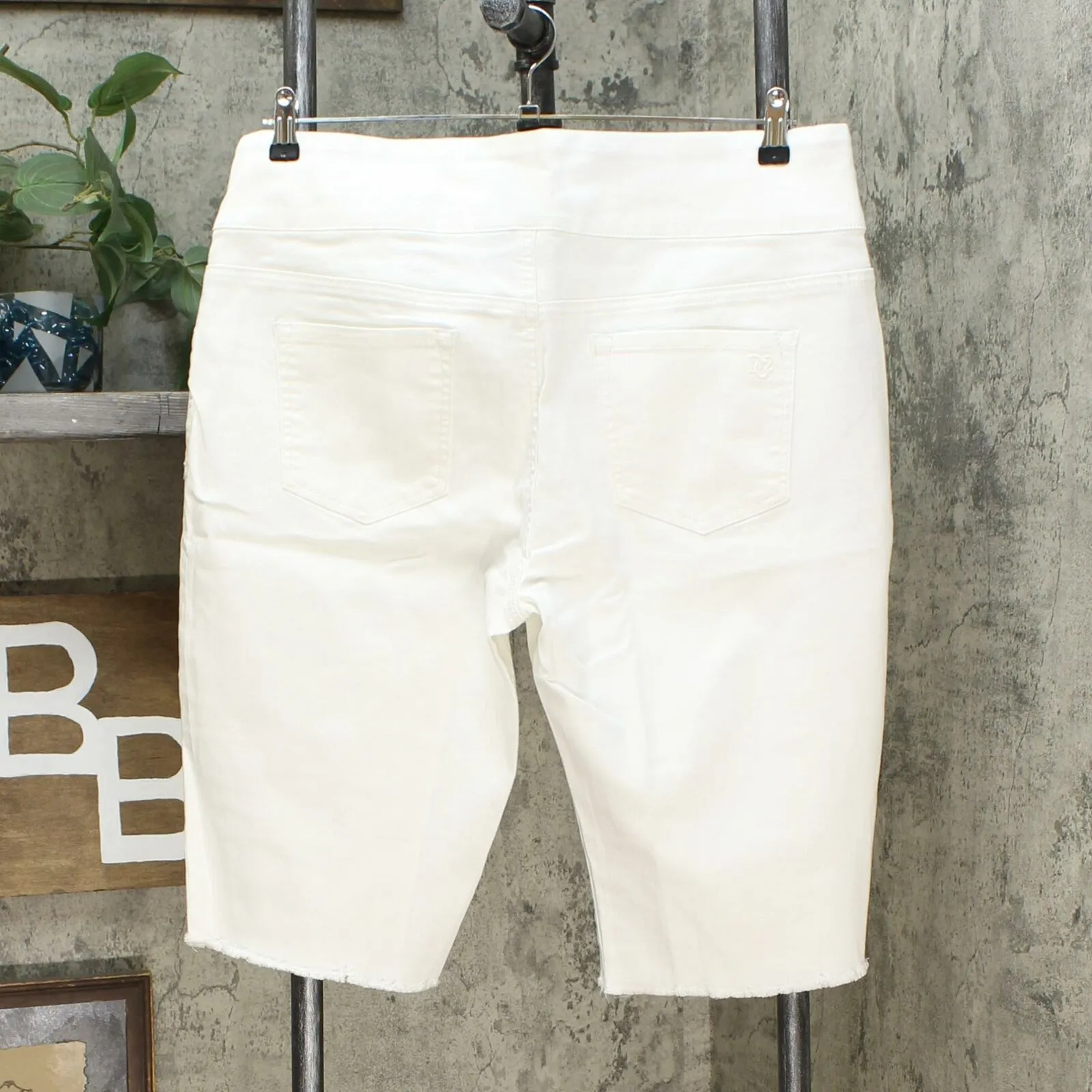 DG2 by Diane Gilman Women's Stretch Denim Pull On Bermuda Shorts