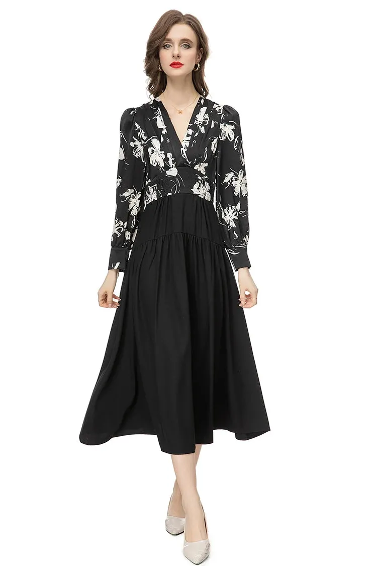 Eloise  Slim A-Line Long Dress