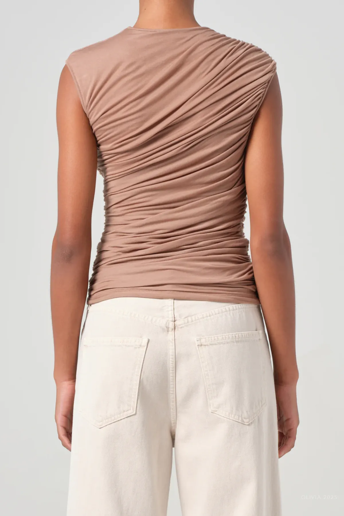 Ester Twist Tank in Moth