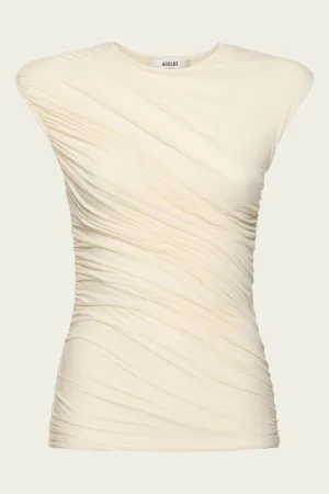 Ester Twist Tank in Oatmilk