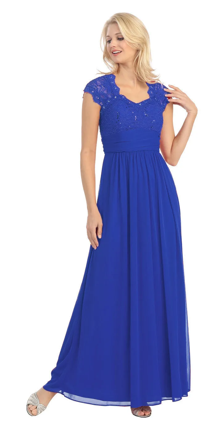 Eureka 2025 Sweetheart Neck Lace Bodice A-Line Floor Length Dress