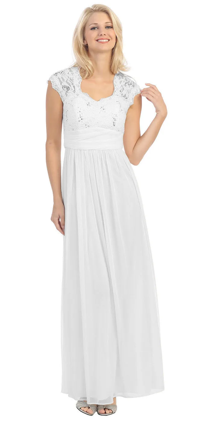 Eureka 2025 Sweetheart Neck Lace Bodice A-Line Floor Length Dress