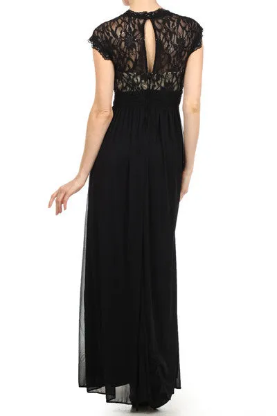 Eureka 2025 Sweetheart Neck Lace Bodice A-Line Floor Length Dress