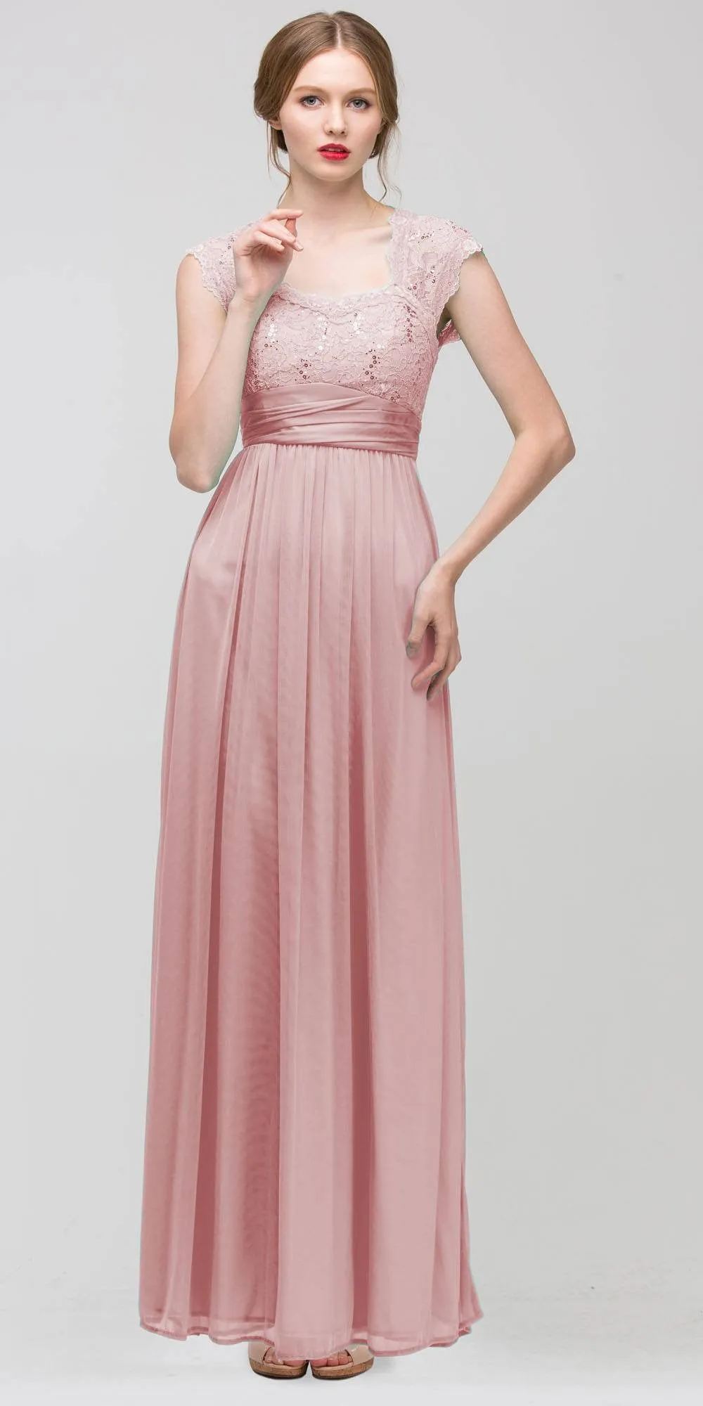 Eureka 2025 Sweetheart Neck Lace Bodice A-Line Floor Length Dress