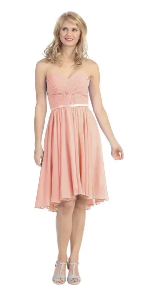 Eureka 2622 Ruched Bodice Knee Length A-Line Dress