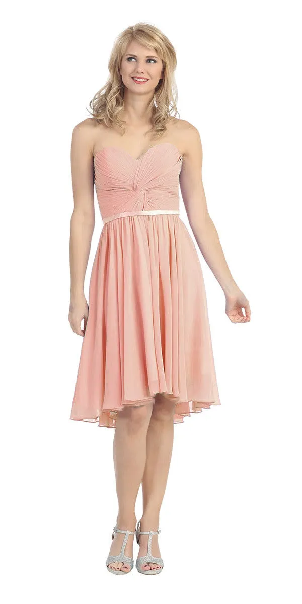 Eureka 2622 Ruched Bodice Knee Length A-Line Dress