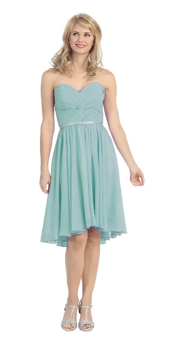 Eureka 2622 Ruched Bodice Knee Length A-Line Dress
