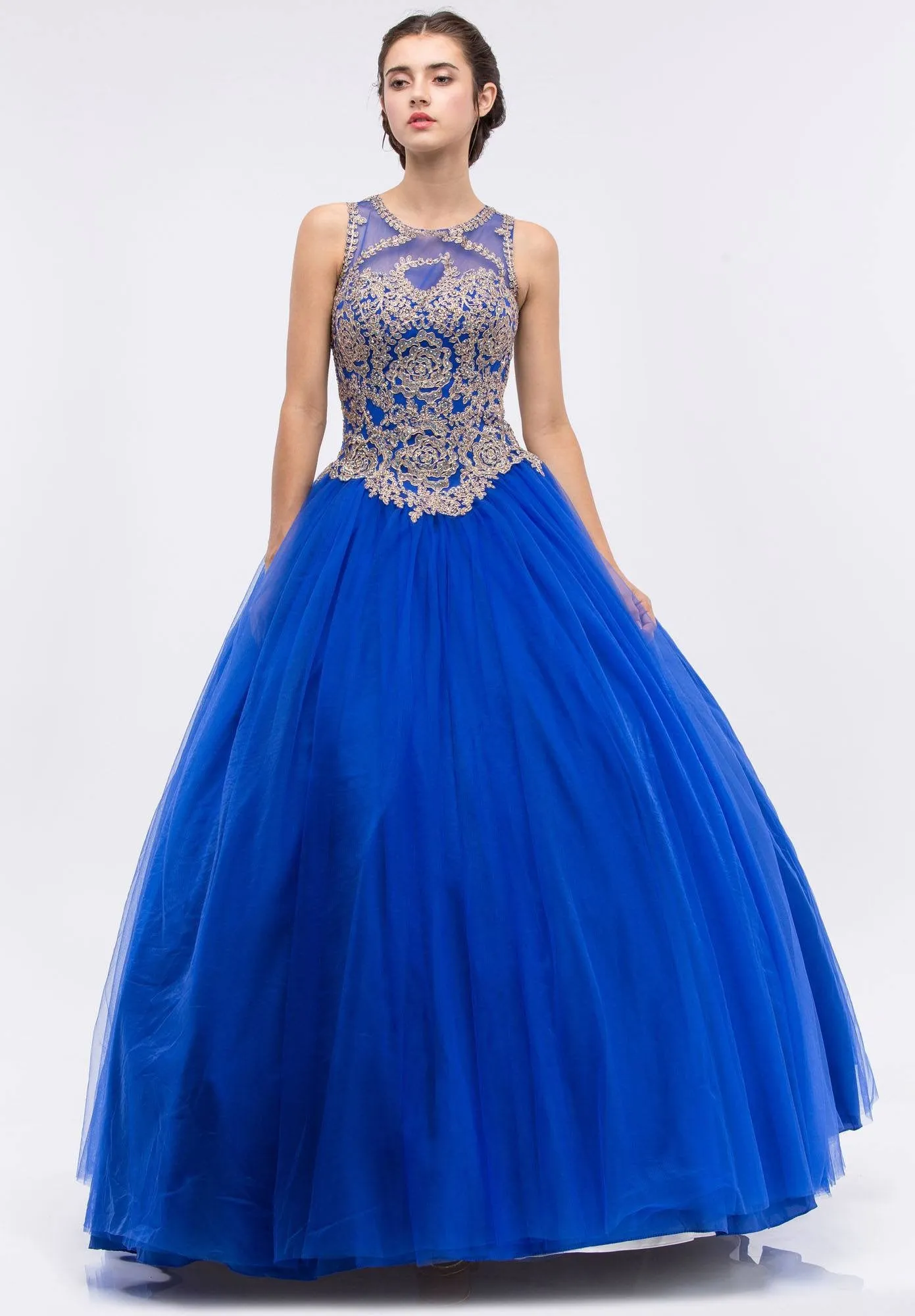 Eureka 3088 Quinceanera Dress Applique Cut-Out Back