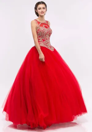 Eureka 3088 Quinceanera Dress Applique Cut-Out Back