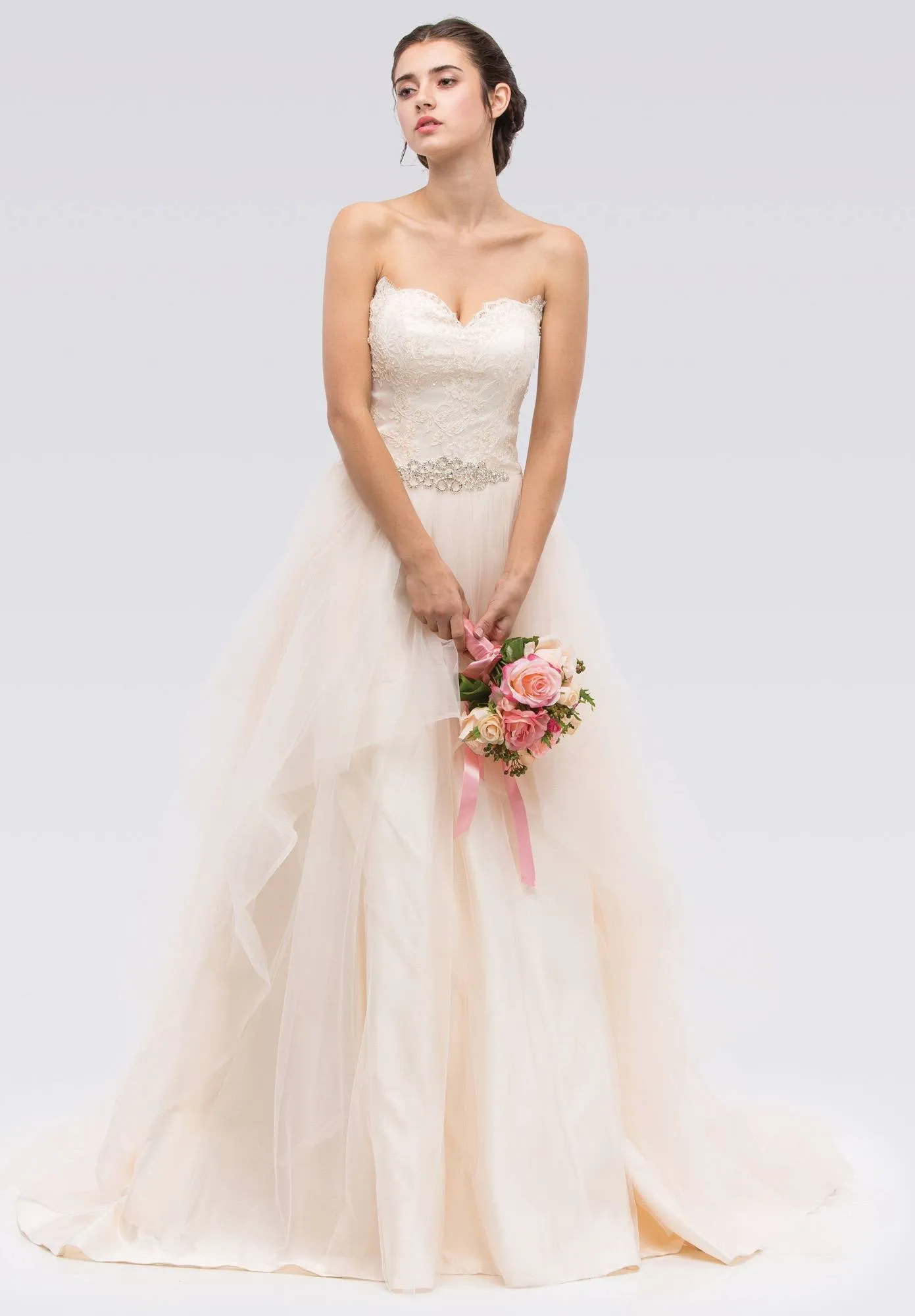 Eureka 6500 Strapless Sweetheart Neckline Embellished Wedding Gown