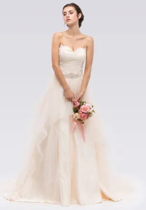 Eureka 6500 Strapless Sweetheart Neckline Embellished Wedding Gown