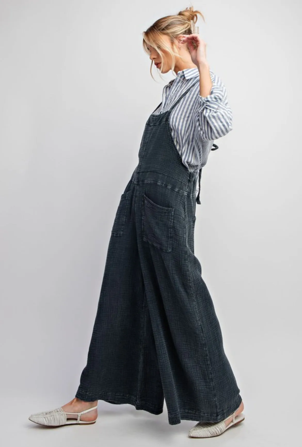 Faded Denim Jumpsuit