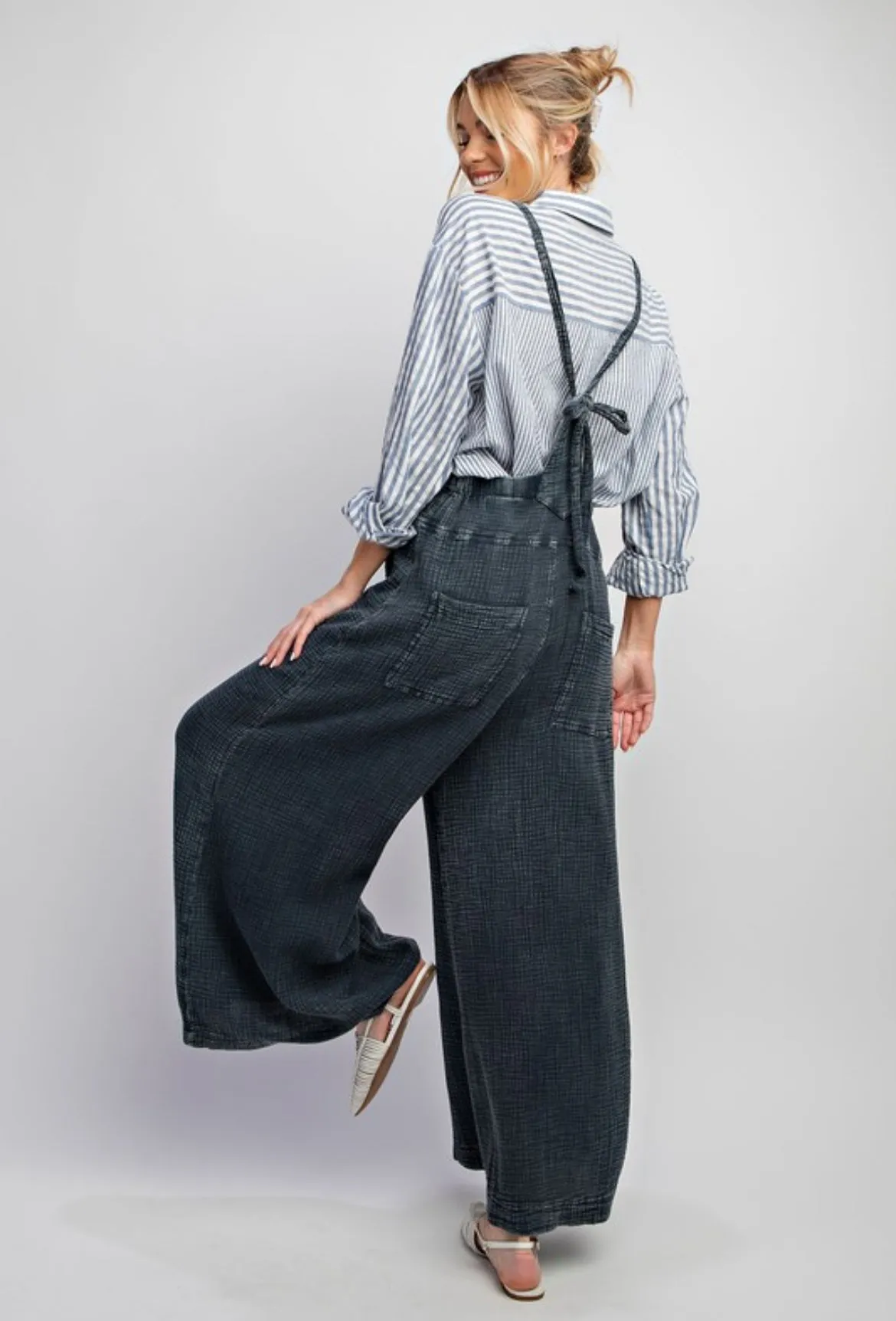 Faded Denim Jumpsuit