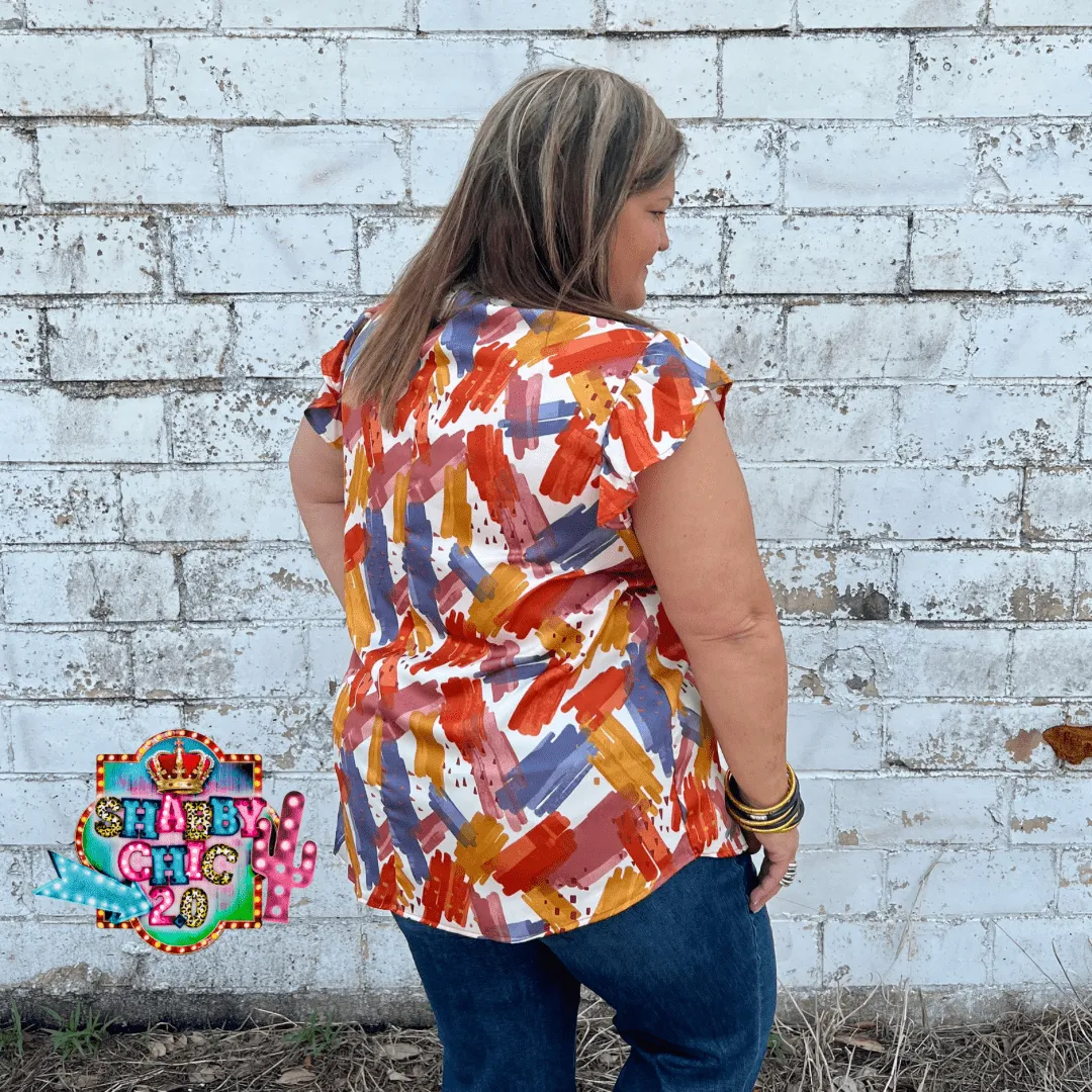 Falling into Fall Top - Rust