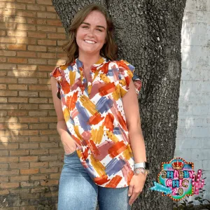 Falling into Fall Top - Rust