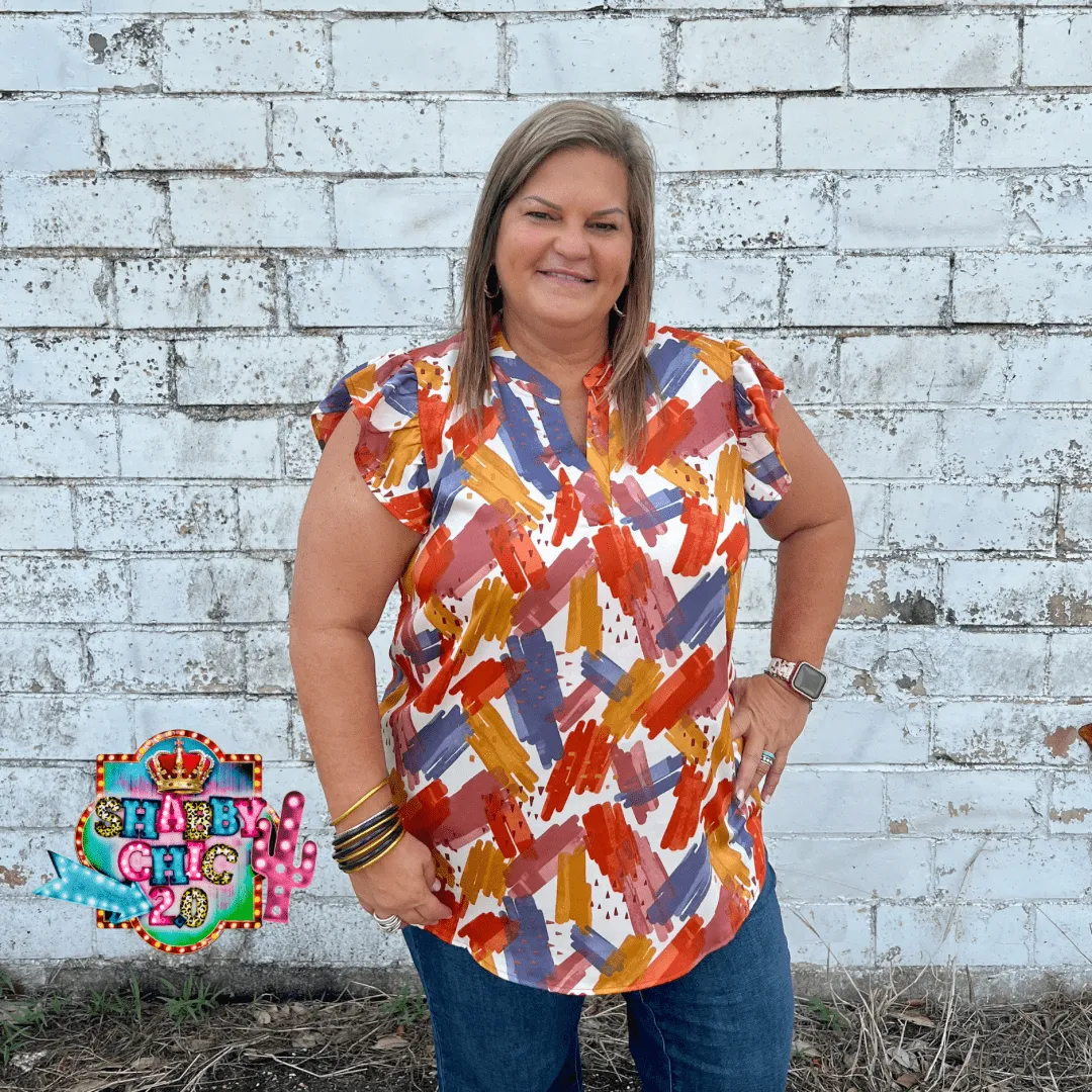 Falling into Fall Top - Rust