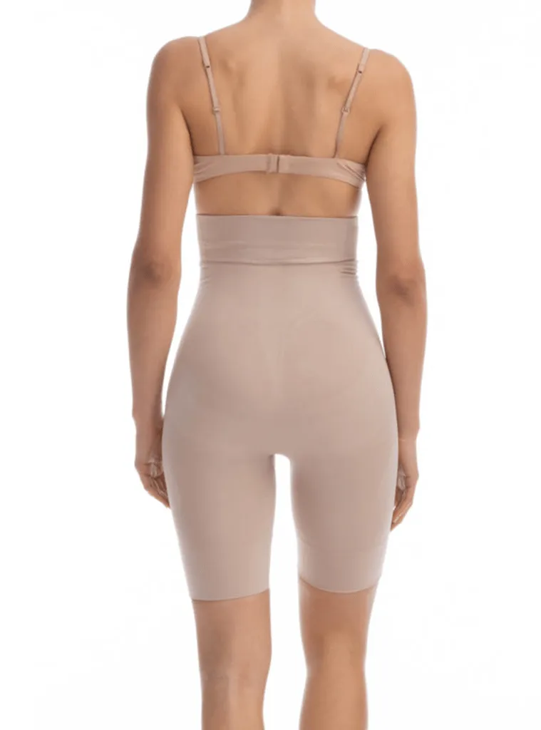 FarmaCell High Waist Knee Short - White/Nude/Black