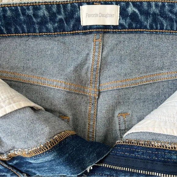 FAVORITE DAUGHTER Jordie Super High Rise Denim Pencil Skirt 28