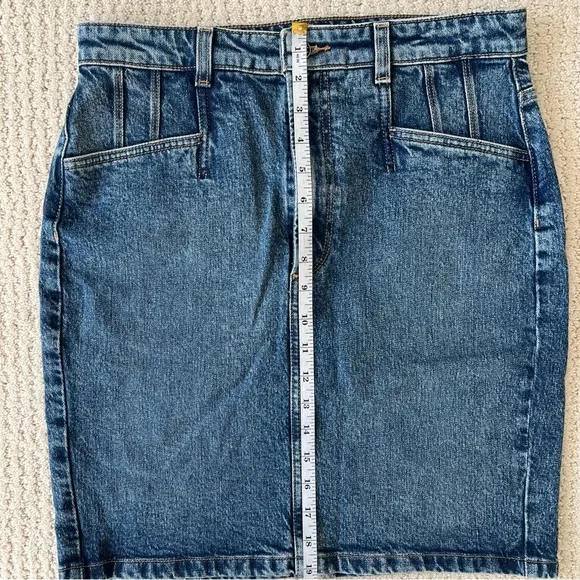 FAVORITE DAUGHTER Jordie Super High Rise Denim Pencil Skirt 28