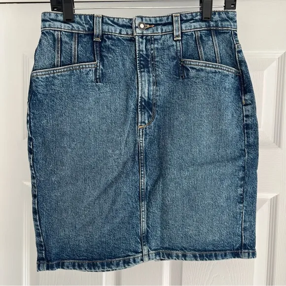 FAVORITE DAUGHTER Jordie Super High Rise Denim Pencil Skirt 28