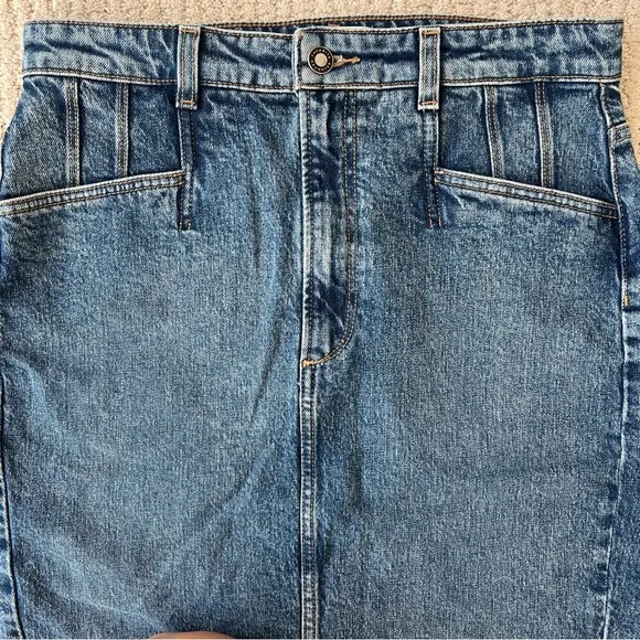 FAVORITE DAUGHTER Jordie Super High Rise Denim Pencil Skirt 28