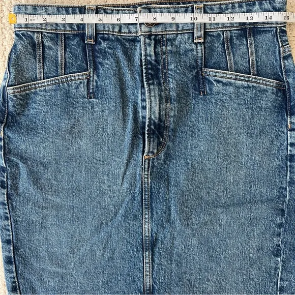 FAVORITE DAUGHTER Jordie Super High Rise Denim Pencil Skirt 28
