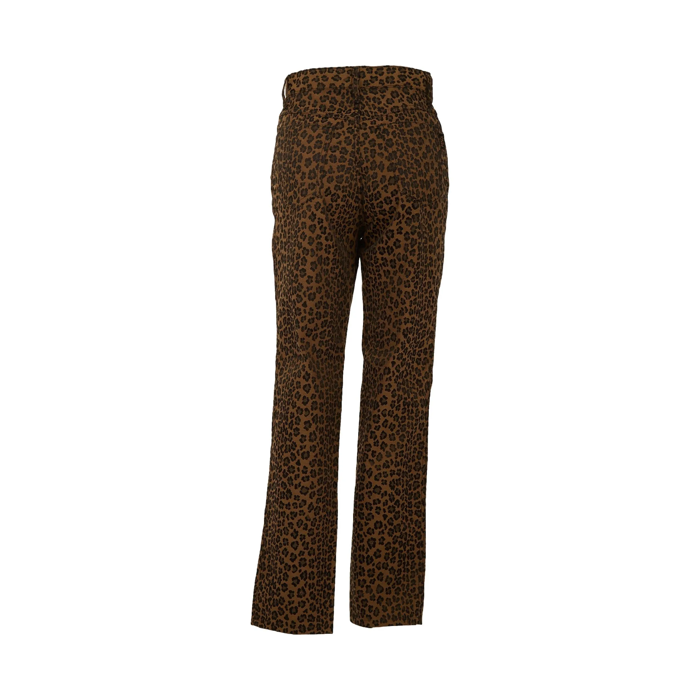 Fendi Brown Cheetah Print Pants