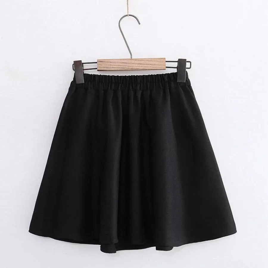 Fish Embroidery Tassels A-line Skirt J20040