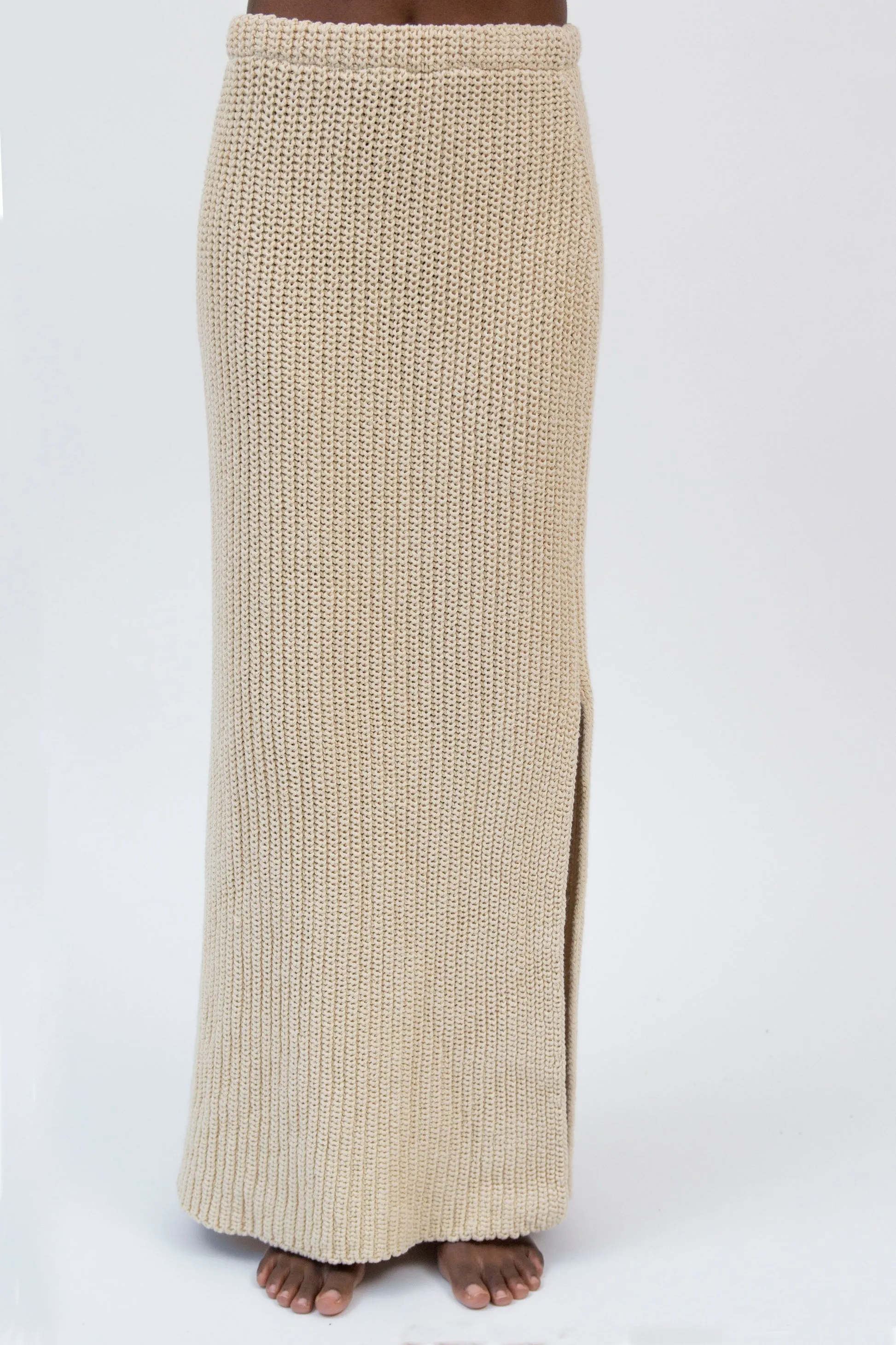 FLOWER SKIRT - Natural
