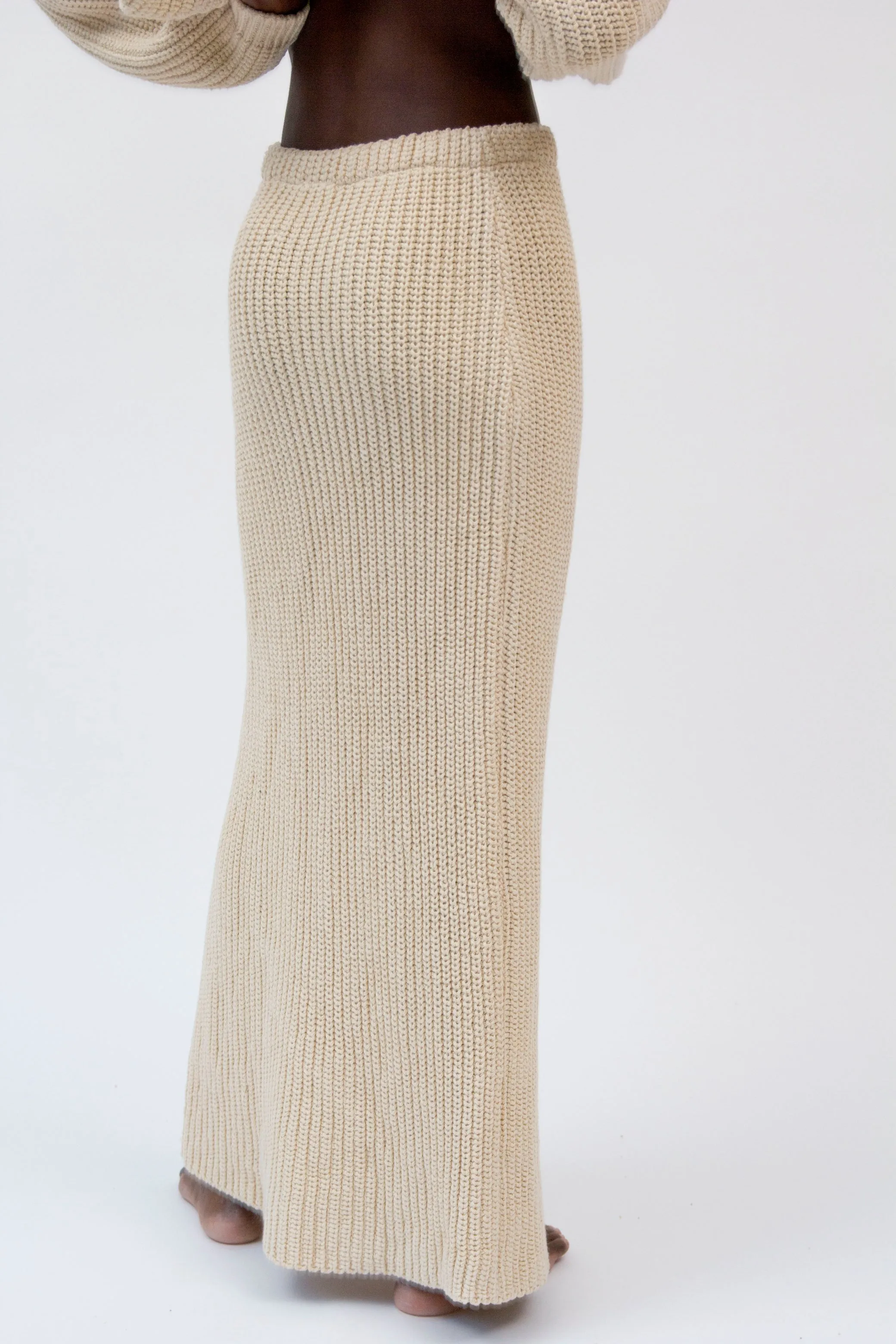 FLOWER SKIRT - Natural
