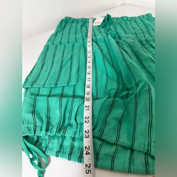 Free People Nati Sheer Shorts in Aqua Combo Size Large NWT