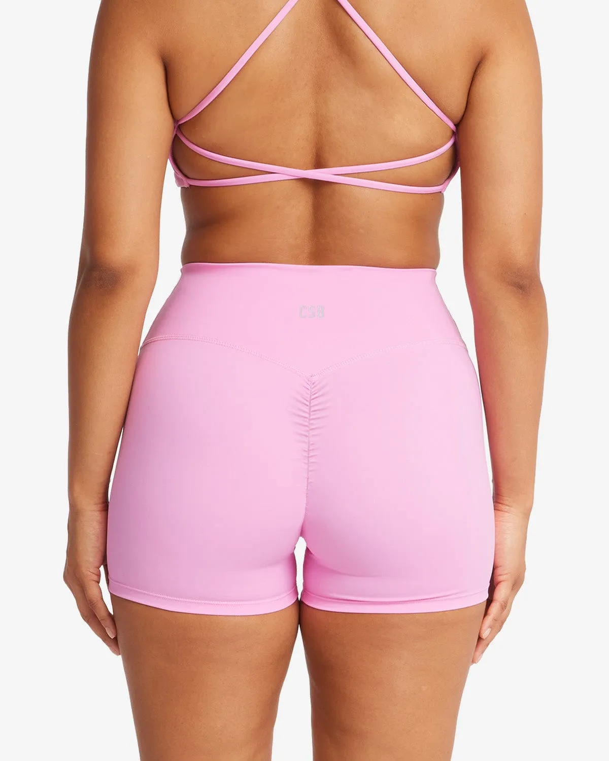 Freedom Scrunch Shorts 4" | Crush